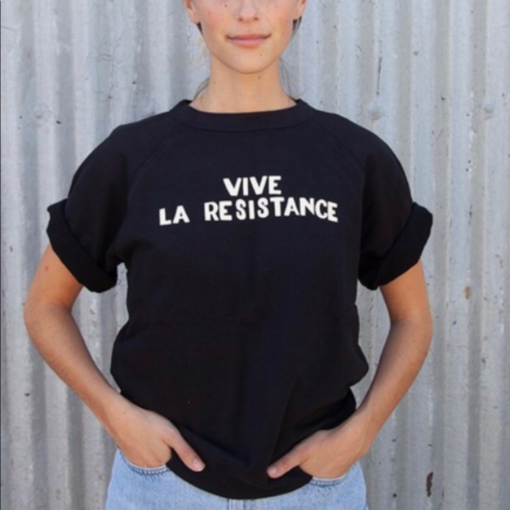 Clare V “Vive La Resistance” Sweatshirt size L